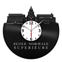 Wall Clocks Ecole Normale Superieure Paris Art Record Clock Home Decoration 12 Inch Birthday
