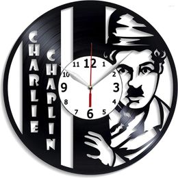 Wall Clocks Charlie Chaplin Record Clock Gift Movie For Men