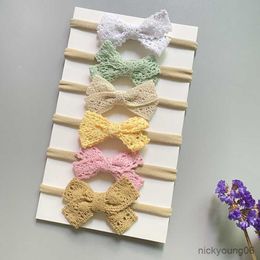 Hair Accessories Baby Girl Bows Headband Newborn Hollow Hairband For Kids Princess Bands Infant Headbands Elastic Headwear R230608