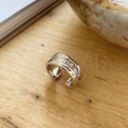 Cluster Rings Pure 925 Sterling Silver Fine Chunky Chain Simple Ring For Women Wedding Party Jewellery Gift