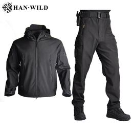 Other Sporting Goods Hiking Jackets Shell Clothes Tactical Jacket Mens Suits Windbreaker Flight Pilot Hood Military Fleece Field Pants Army Clothing 230607