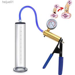 Acrylic Penis Pump Manual Penis Enlarger Sex Toy For Men Vacuum Pump Male Masturbation Penis Enlargement Trainer Adults Product L230518