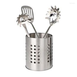 Storage Bottles Stainless Steel Hanging Cutlery Holder Dishwasher Chopstick Basket Hollowed Drainer Spoon Fork Chopsticks Rack