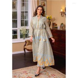 Casual Dresses Muslim Abaya Women Long Sleeve Loose Islamic Turkey Dubai Middle East Fashion Dress