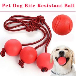 High Elastic Pet Dog Toy Rubber Ball EVA Chew Bite Training Elasticity Balls With Rope Interactive Pet Toys Bouncy Ball Floating