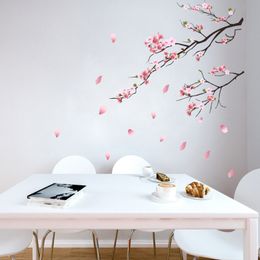 New plum blossom branches wall stickers living room bedroom dining room children's room decoration stickers