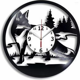 Wall Clocks Animal Record Clock 12 Inch - Gift For Kids Idea Art Handmade Birthday Home Decor