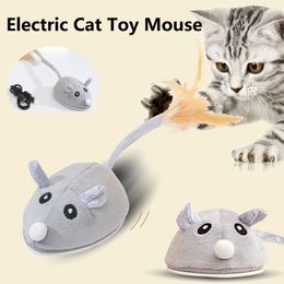 Smart Cat Toys Mouse Electric Automatic Rolling Ball Interactive Tease Feather Toy For Cats kitten Supplies