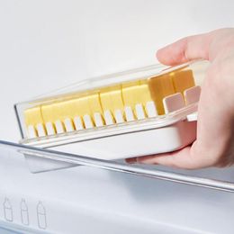 Storage Bottles Even Cutting Cutting-guide Rectangle Cheese Box With Fork Area Kitchen Accessories