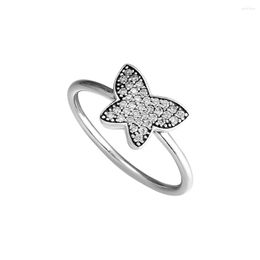 Cluster Rings CKK 925 Sterling Silver Butterfly For Women Original Fashion Jewelry Making Wedding Anniversary Gift