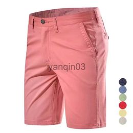 Men's Shorts Men Shorts Summer Cotton Middle Waist Male Luxury Casual Business Men Shorts Printed Beach Stretch Chino Classic Fit Short Homme J230608