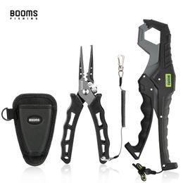 Fishing Hooks Booms G5F7 Pliers and Fish Gripper Compose Tools Set with Lanyard Sheath AntiRust AntiCorrosion Safer For 230608