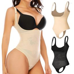 Women's Shapers Shapewear Bodysuit Thong For Women Tummy Control Open Bust Seamless Body Shaper Waist Trainer Corsets Slimmer