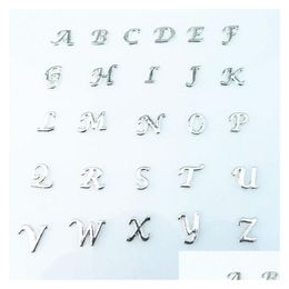 Charms Floating 130Pcs/Lot Wholesale High Quality Mix Crystal Letter Diy Az Alphabet Locket For Living Glass Drop Delivery Jewelry F Dhmkt
