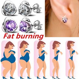 Dangle Chandelier Crystal Weight Loss Earrings Women Fitness Exercise Beauty Health Jewellery Slimming Earrings Stimulation Magnetic Therapy Z0608