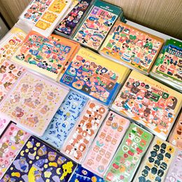 Notepads SKYSONIC Allohouse Full Set Junk Journal Stickers Decor Scrapbooking Materials Korean Bear Stationery Postcards Sticker Suppli 230608