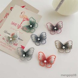 Other Butterfly Hair Clips Grip Cl Barrettes Mini Clamps J Hairpin Headdress Styling Accessories Tool R230608
