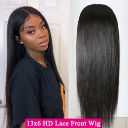 Hair Wig 250 Density 13x6 Lace Front Wig Bone Straight Human Hair Wig With Baby Hair HD Transparent Lace Frontal Wig