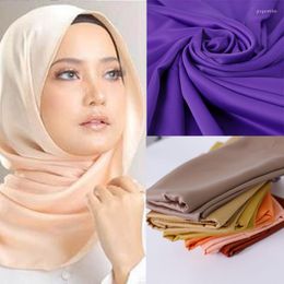 Scarves 180 70cm Plain Silk Satin Hijab Scarf Silky Women Solid Colour Long Shawls And Warps Female Muslim Islamic Head Cover