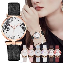 Wristwatches Elegant Simple Women's Quartz Ladies Analog Watch Leather Belt Watches For Women Stylish Female Clocks