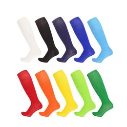 Professional Pure Colour Cotton Football for Men Women Long Stocking Breathable Thin Soccer Gym Climbing Yoga Running Socks Adult Children