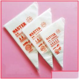 Cake Tools 100Pcs/Set Plastic Pastry Bag Diy Icing Pi Thicken Disposable Cream Bags Cakes Baking Decorating Tool S M L Wly Bh4745 Dr Dhhjq