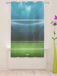 Curtain 1/2pcs Football Field Goal Tulle Curtains For Living Room Bedroom Sheer Voile Drapes Kitchen Window Treatment