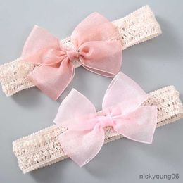 Hair Accessories Bowknot Baby Headband Photo Props for Girls Bows Elastic Bands Newborn Girl R230608