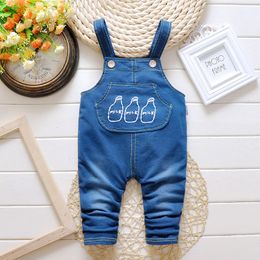 Overalls DIIMUU Baby Children Boys Clothes Rompers Toddler Denim Pants Fashion Jumpsuits Long Sleeve Cartoon Kids Trousers 230608