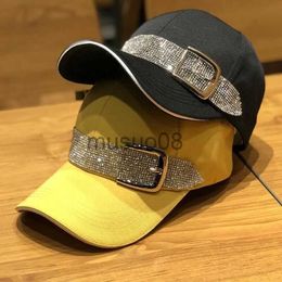 Ball Caps 2021 Trends Crystal Rhinestone Baseball Cap Female Shiny Visors Hat Adjustable Sun Hats Tennis Cap Fashion Caps for Women J230608