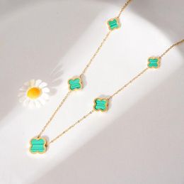 Marca flor 6 estilo pingente colar 4/quatro folhas com diamantes elegante trevo colares para mulher jóias presente qualidade s