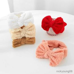 Hair Accessories Top Bows Baby Headband Fabric Turban For Kids Ear Head Bands Girls Boy Hairbands Wide Newborn Cute R230608