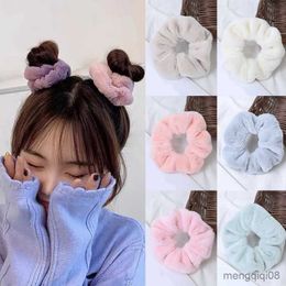 Other Soft Faux Fur Hair Scrunchies Plush Elastic Bands Women Girls Ponytail Holder Rubber Band Fashion Headwear Accessories R230608