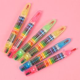 Other Event Party Supplies 4Pc 20 Colours Wax Crayon Drawing Painting Toys Baby Souvenirs Wedding Gifts for Guests Kids Back To School Present Favours 230607