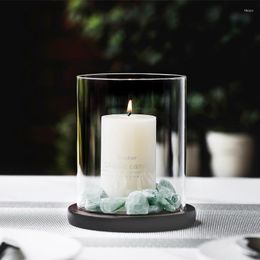 Candle Holders Nordic Style Jars Transparent Aesthetic Tealight Design Lantern Velas Decorativas Home Decoration