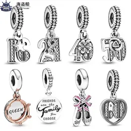 For pandora charms authentic 925 silver beads stitch Bead queen 21 40 50 60 pendant Bracelet