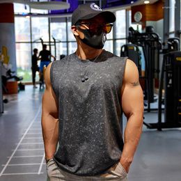 Men's Tank Tops Men Sport Fitness Workout Quick Dry Vests Loose Breathable Sleeveless Shirt Male Running Training Basketball Sportwear