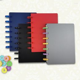 Notebook Mushroom Hole Binder Dot Grid Journal 80 Sheets Inner Page Whit Binding Discs Index Paper Sticky Notes