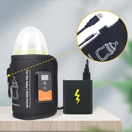 Aquecedores de garrafa Esterilizadores# Smart USB Baby Bag Bag Bag Milk Water Hysting Heater LCD Display Travel Portable Aquecimento Keeper 230608