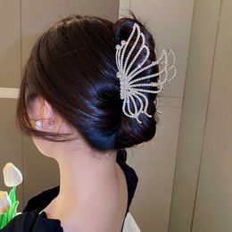 Dangle Chandelier New Elegant Diamond Vintage Butterfly Hair Clips Hollow Grab Clip Headdress Ponytail Claw Clip Fashion Decorate Hair Accessories Z0608