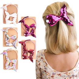 Hair Accessories New Colour Glitter Mermaid tail Bows Hairpins Headbands for Kids Baby Girl Dance Party band R230608