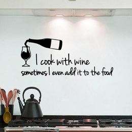 Wall Stickers Modern Wine Sticker Removable Self Adhesive Watercolo For Kitchen Dining Room Decals Decoration Murals