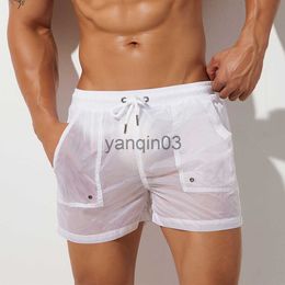 Men's Shorts SEOBEAN Summer Mens Shorts Sexy Semi-transparent Quick Dry Shorts Mesh Lined Gyms Joggers Casual Beach Shorts Men Clothing Short J230608