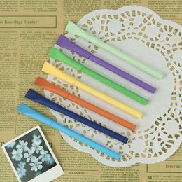 2Pcs Christmas Kraft Paper Advertising Pen Soluble Disposable Tube School Office Signature Writing Stationery