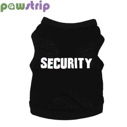 Dog Apparel pawstrip XSL Security Vest Summer Clothes Black Pet Puppy T Shirts For Small Dogs Chihuahua Yorkie Pug Cat Costume 230608