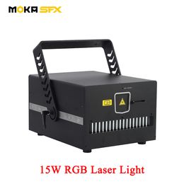 15W Полноцветный лазерный свет DT40 ILDA DMX512 управление диско -лазерным шоу Projector Party Light для DJ KTV Club Stage Lighting Equipmat