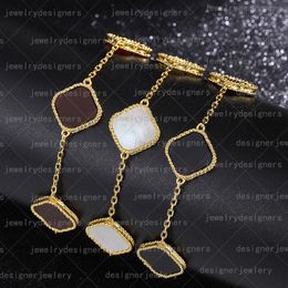 designer Jewellery women clover bracelets luxury bracelet fashion accessories trendy gold filled Stainless Steel elegant Agate Shell Vintage India jewellery