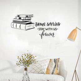 Books Shop Quote Library Reading Room Decor Art Home Decor Wall Sticker Vinyl Interior Decoration House Bedroom Decals