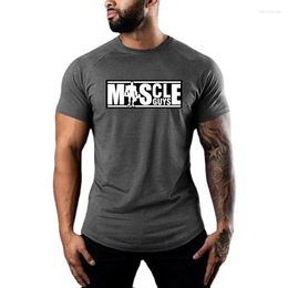 Men's T Shirts Summer Men's Running Training Clothes Cotton Casual O-neck Short-sleeve Sports Fitness T-shirt