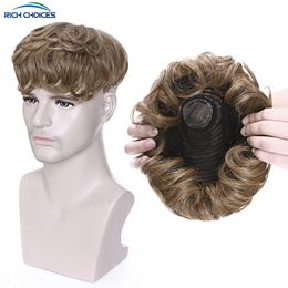 Men's Children's Wigs Rich Choices 16x19cm Men Toupee Human Hair Replacement System Women Hair Toppers 4Inch Small Hair Wig Men Clip In Hair Pieces 230607